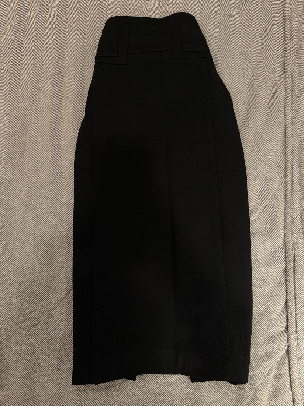 Express Black Pencil Skirt with Leopard-Print Lining - Picture 2 of 2